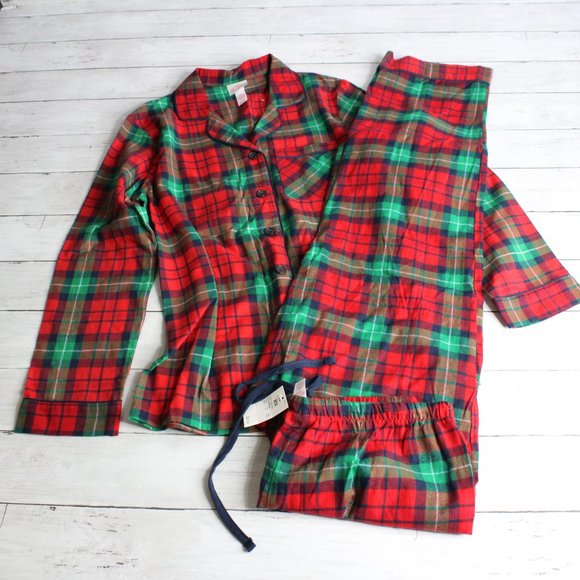 Wondershop Women's Plaid Pajama Set Size XS Red Green Navy Christmas - Picture 1 of 5